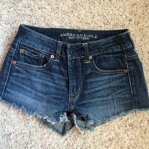 American Eagle distressed denim shorts